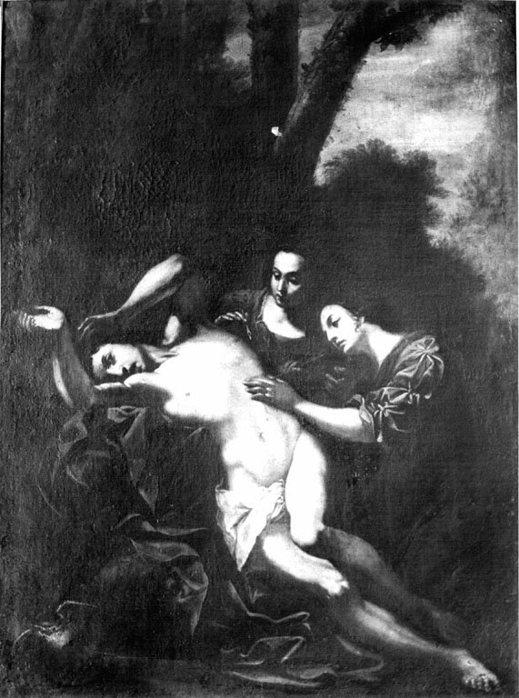 San Sebastiano viene curato dalla vedova Irene che estrae le frecce (dipinto) - 